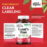 Wild & Organic Goat's Rue Capsules lifestyle shot with a cup of tea