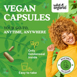 Wild & Organic Goldenseal Root Capsules 1000mg bottle with cap open