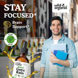 Wild & Organic Gotu Kola Tincture 500mg bottle with label