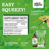 Wild & Organic Gotu Kola Tincture 500mg dropper top