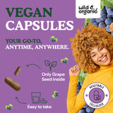 Wild & Organic Grape Seed Extract Capsules 400mg back view