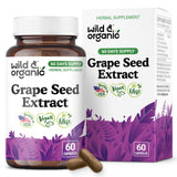 Wild & Organic Grape Seed Extract Capsules 400mg bottle front view