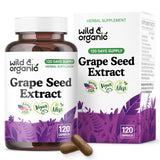 Wild & Organic Grape Seed Extract Capsules 400mg front view