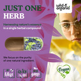 Wild & Organic Grape Seed Extract Capsules 400mg on a wooden table