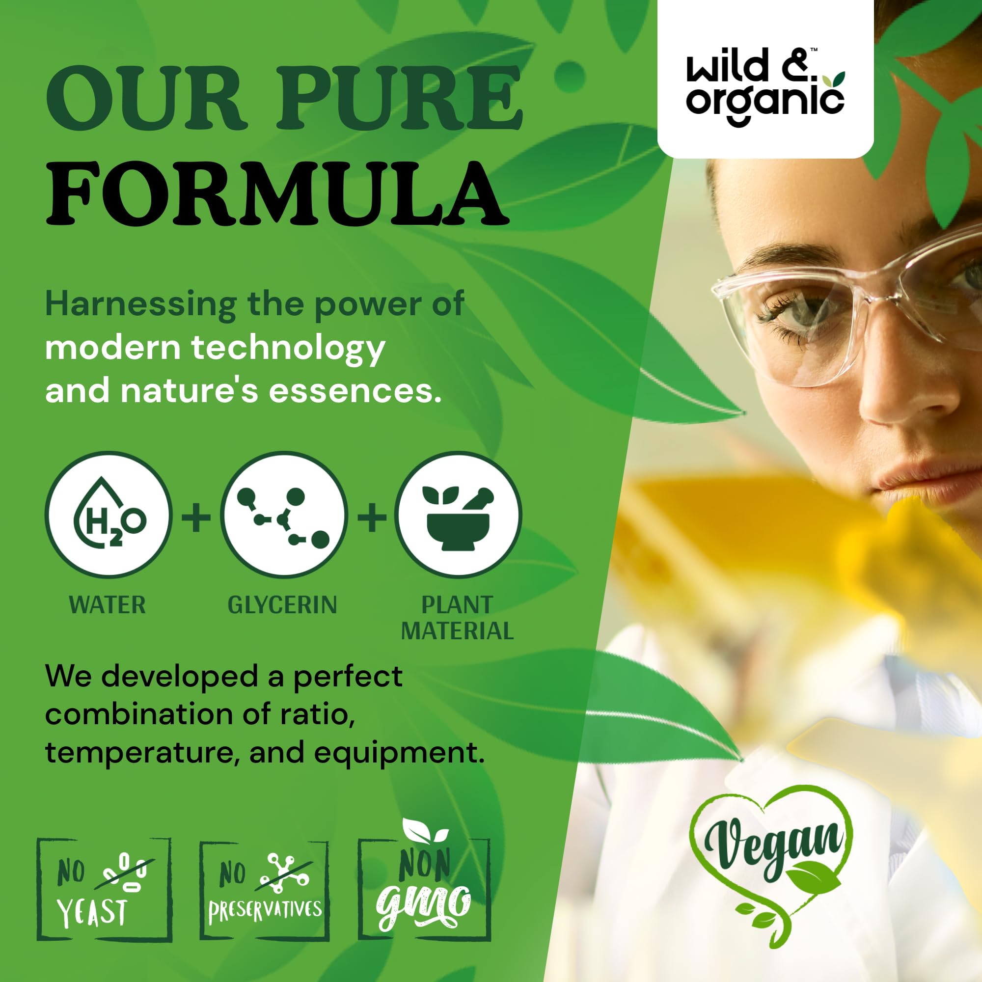Wild & Organic Green Tea Extract Drops packaging and bottle