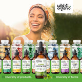 Wild & Organic Green Tea Extract Drops with measuring spoon