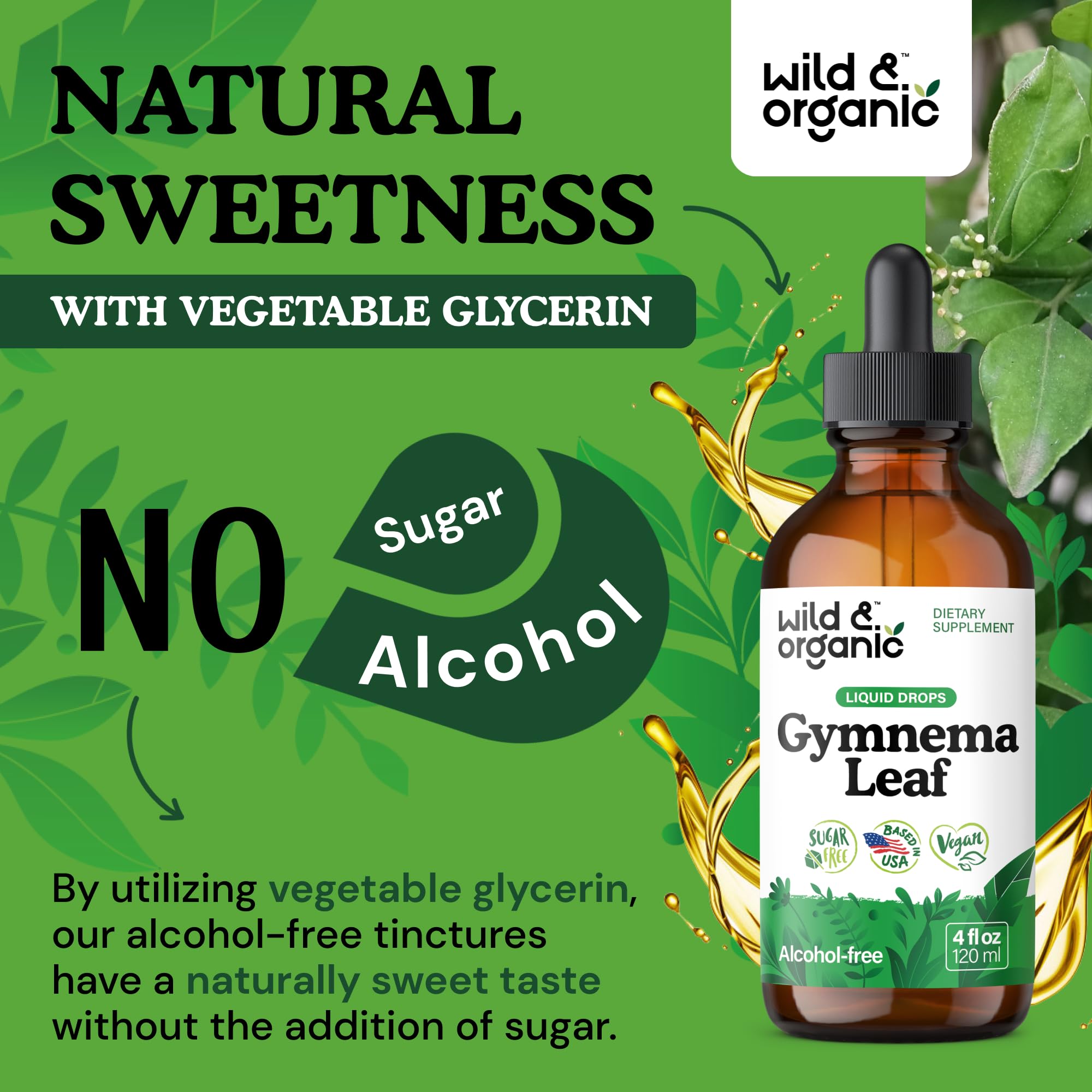 Wild & Organic Gymnema Sylvestre Drops in lifestyle setting