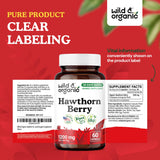 Wild & Organic Hawthorn Berry Capsules 1200mg packaging details
