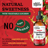 Wild & Organic Hawthorn Berry Extract dropper in use