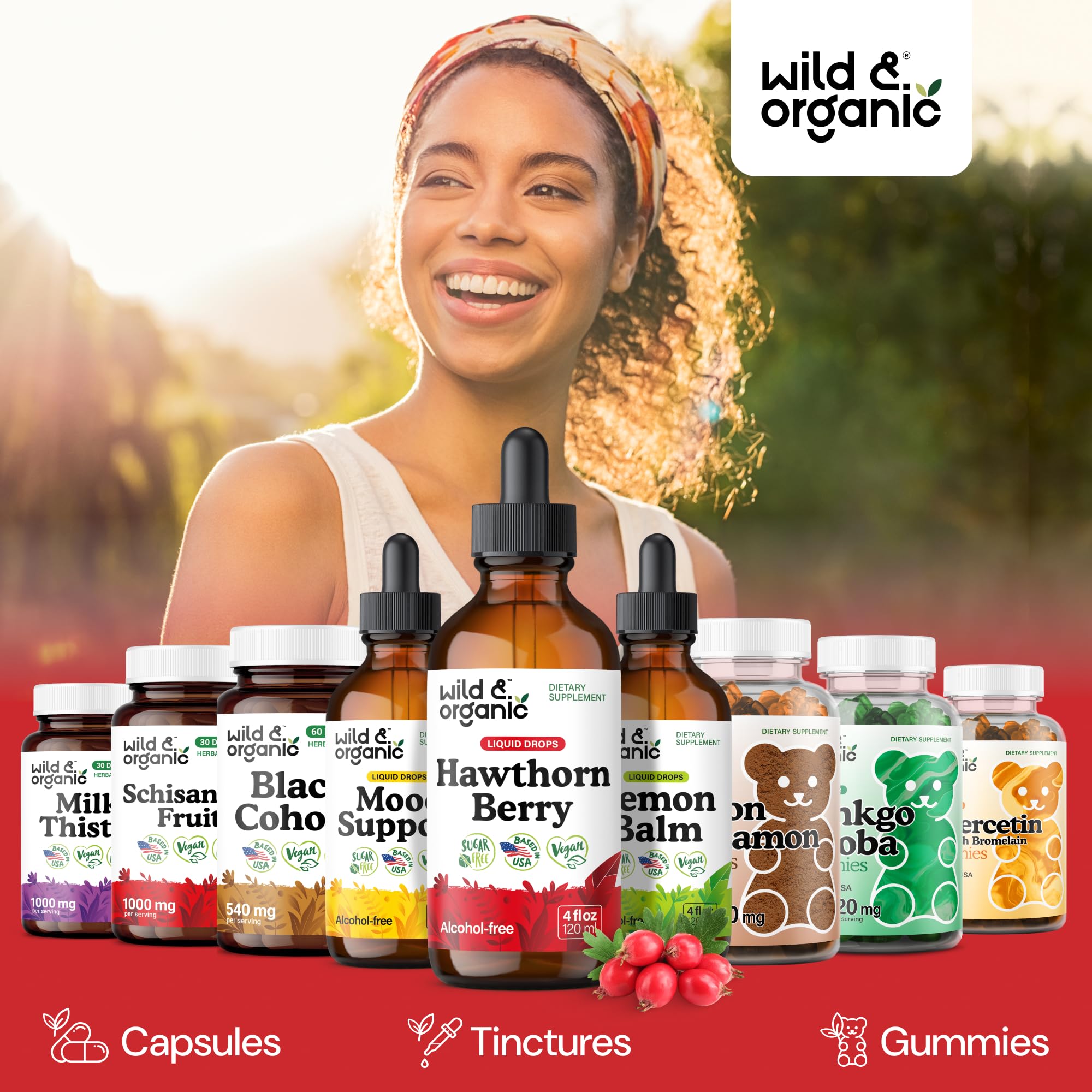 Wild & Organic Hawthorn Berry Extract with natural ingredients