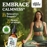 Wild & Organic Holy Basil Tincture 600mg back view