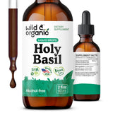 Wild & Organic Holy Basil Tincture 600mg front view