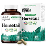 Wild & Organic Horsetail Herb Capsules 800mg bottle front view