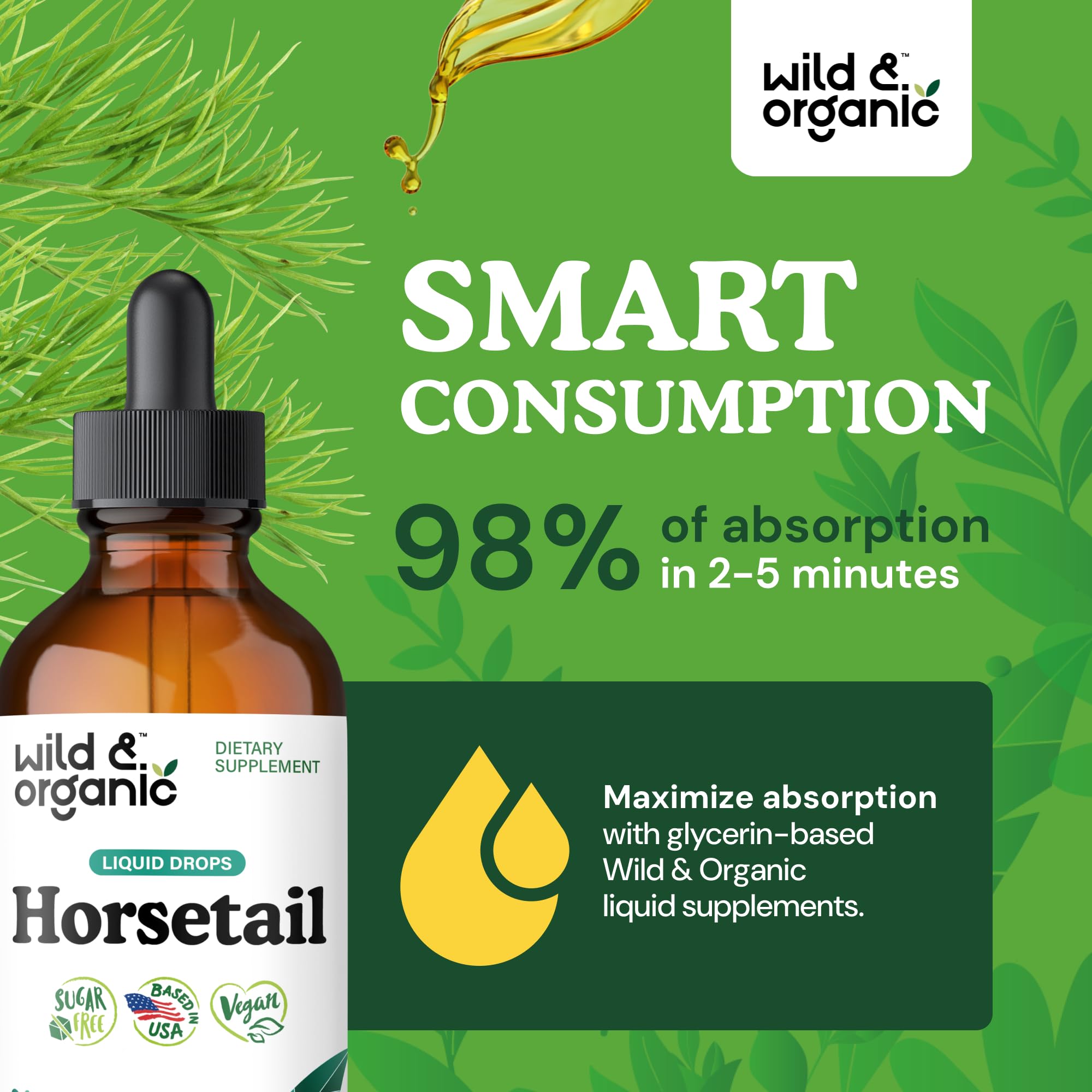 Wild & Organic Horsetail Liquid Extract ingredients list