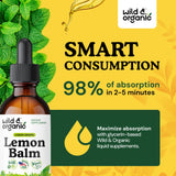 Wild & Organic Lemon Balm Tincture 2 fl. oz. side view
