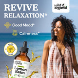 Wild & Organic Lemon Balm Tincture bottle with dropper