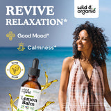 Wild & Organic Lemon Balm Tincture bottle with dropper