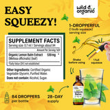 Wild & Organic Lemon Balm Tincture ingredients list