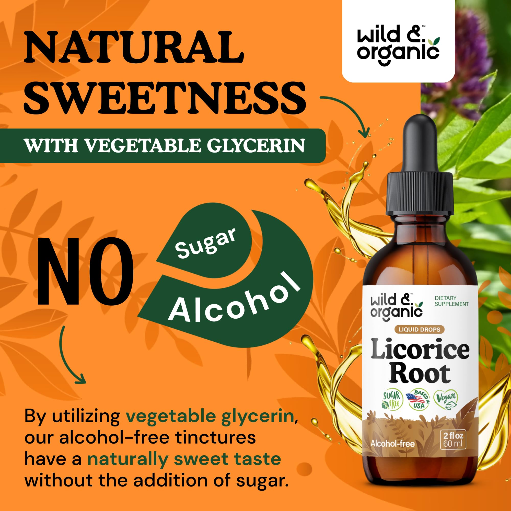 Wild & Organic Licorice Root Tincture 450mg packaging