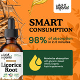 Wild & Organic Licorice Root Tincture 450mg with dropper
