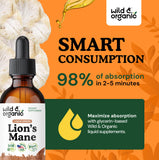 Wild & Organic Lion's Mane Mushroom Drops with dropper