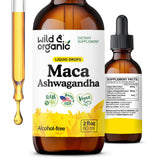 Wild & Organic Maca Ashwagandha Tincture 2 fl. oz. front view