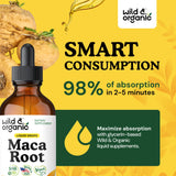 Wild & Organic Maca Root Tincture with natural ingredients