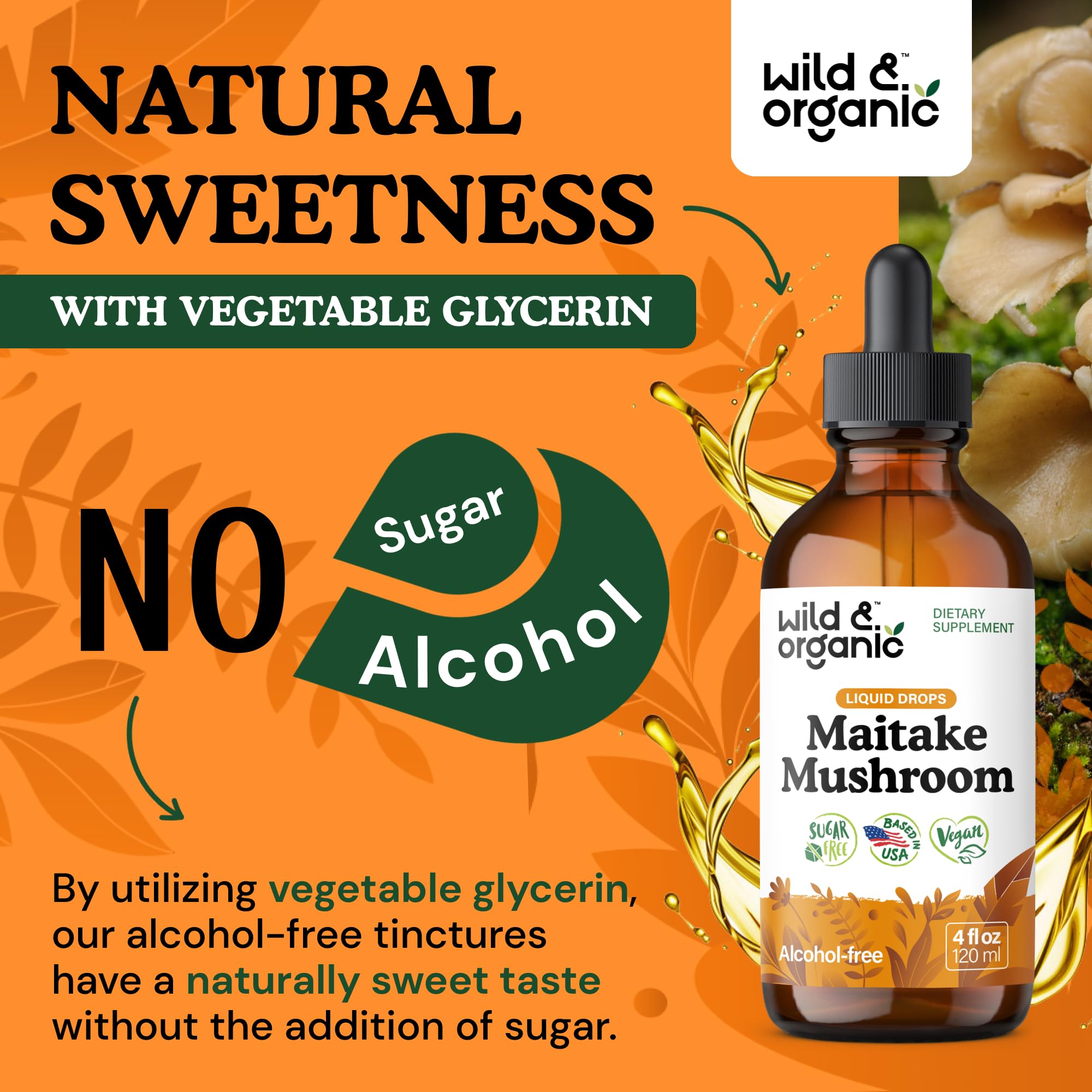 Wild & Organic Maitake Mushroom Tincture ingredients list