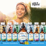 Wild & Organic Milk Thistle Alcohol Supplement 4 fl. oz. with glass of water