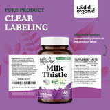 Wild & Organic Milk Thistle Capsules 1000mg bottle on a kitchen counter