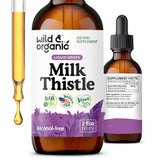 Wild & Organic Milk Thistle Supplement 600mg front view