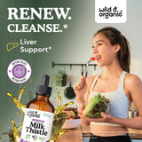 Wild & Organic Milk Thistle Supplement bottle side view