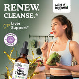 Wild & Organic Milk Thistle Supplement bottle with label