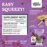 Wild & Organic Milk Thistle Supplement dropper with liquid