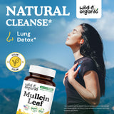 Wild & Organic Mullein Leaf Capsules 400mg side view