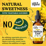 Wild & Organic Mullein Leaf Extract Tincture back view