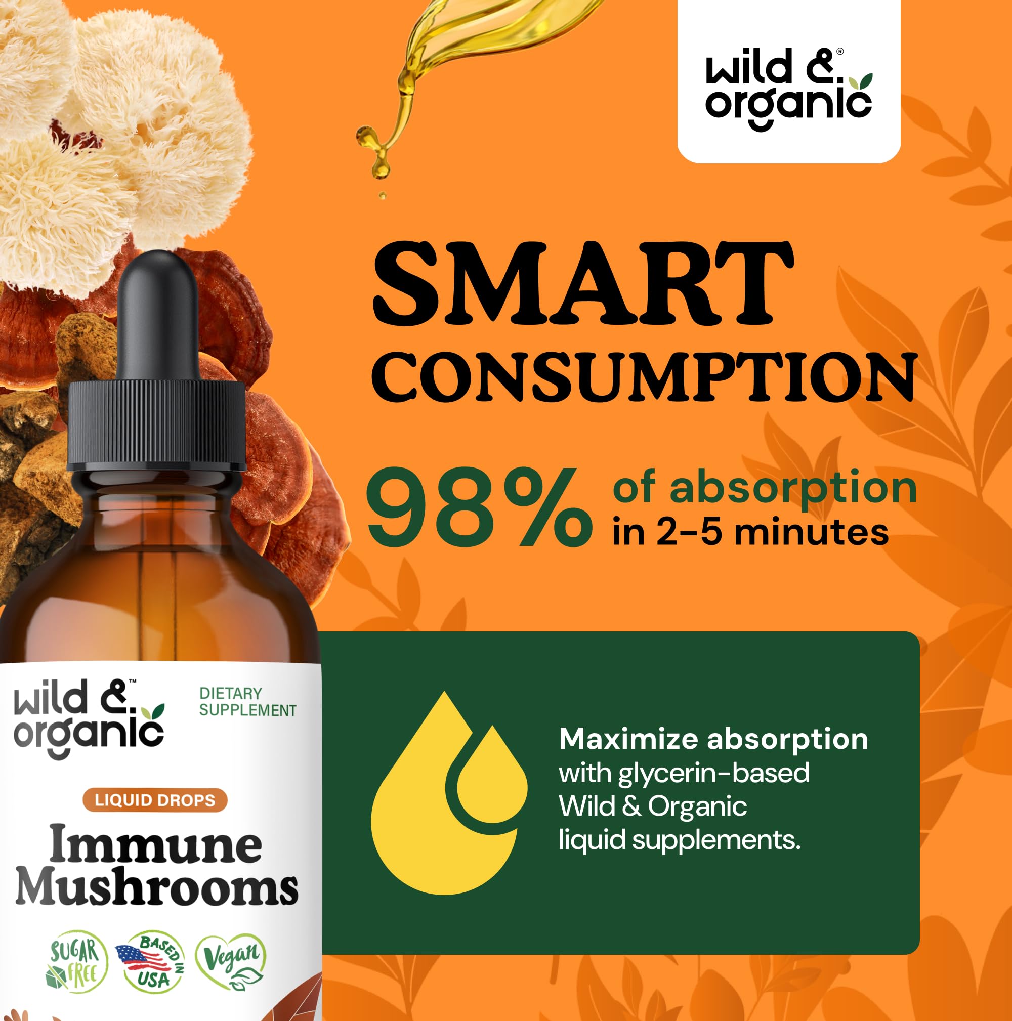 Wild & Organic Mushroom Tincture ingredients list