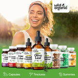 Wild & Organic Olive Leaf Extract Tincture 500mg side view