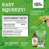 Wild & Organic Olive Leaf Tincture 500mg bottle with dropper