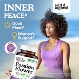 Wild & Organic Passion Flower Capsules side view with label