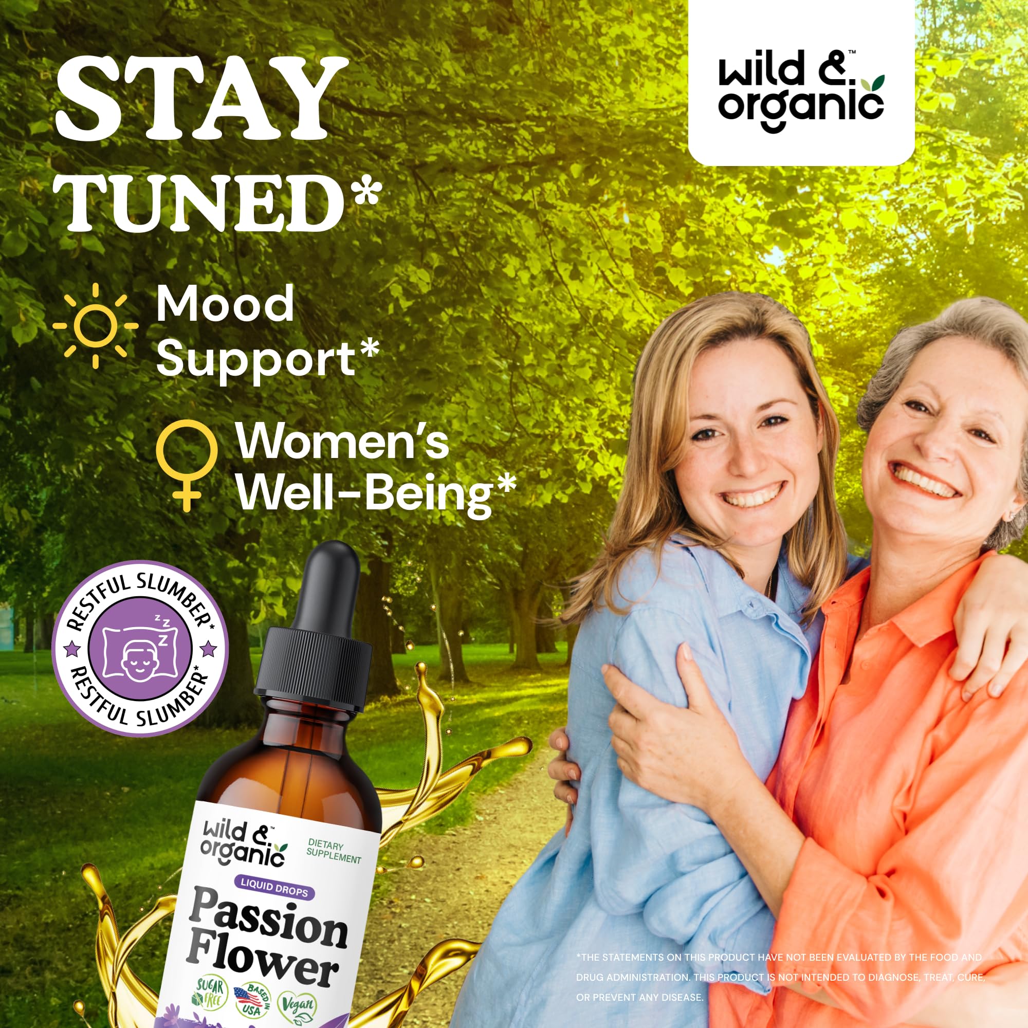 Wild & Organic Passion Flower Tincture 2 fl. oz. bottle
