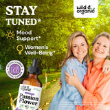 Wild & Organic Passion Flower Tincture bottle with label