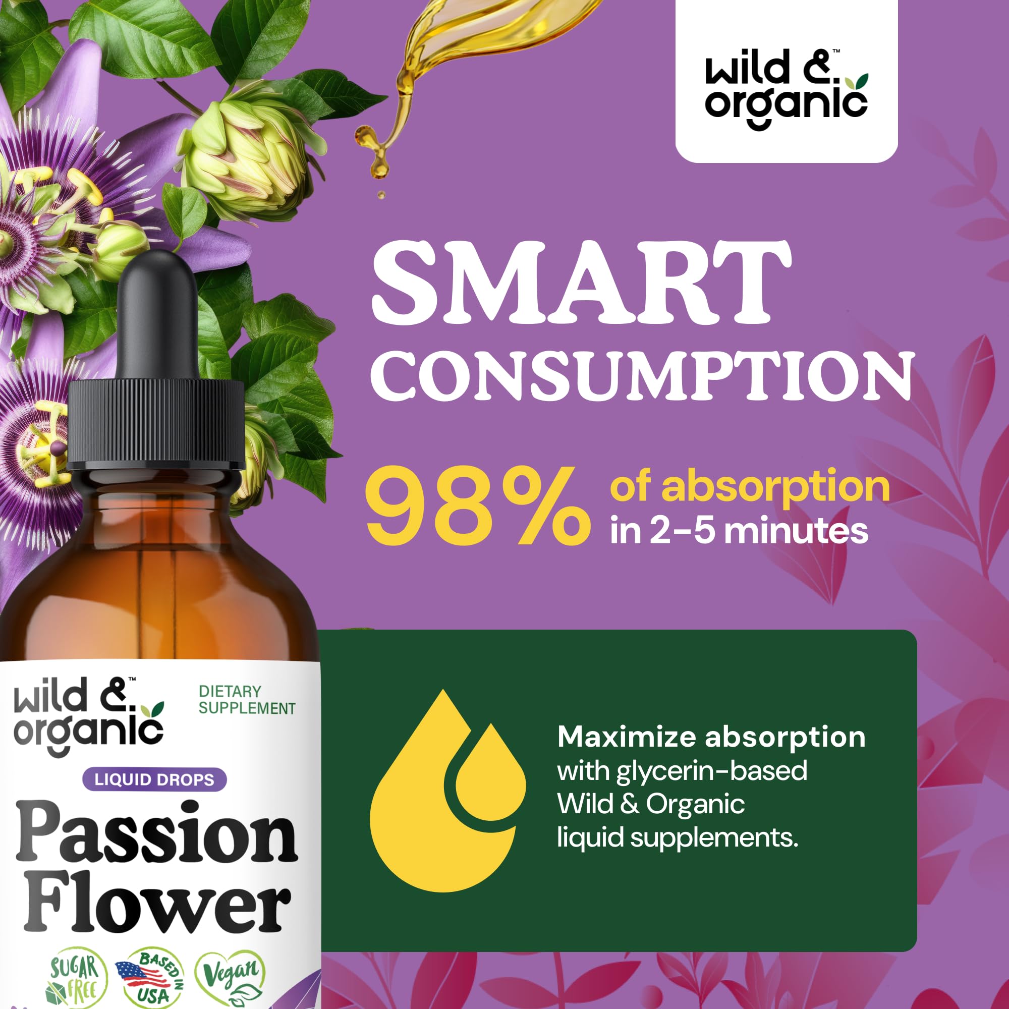 Wild & Organic Passion Flower Tincture ingredients list
