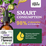 Wild & Organic Passion Flower Tincture with dropper