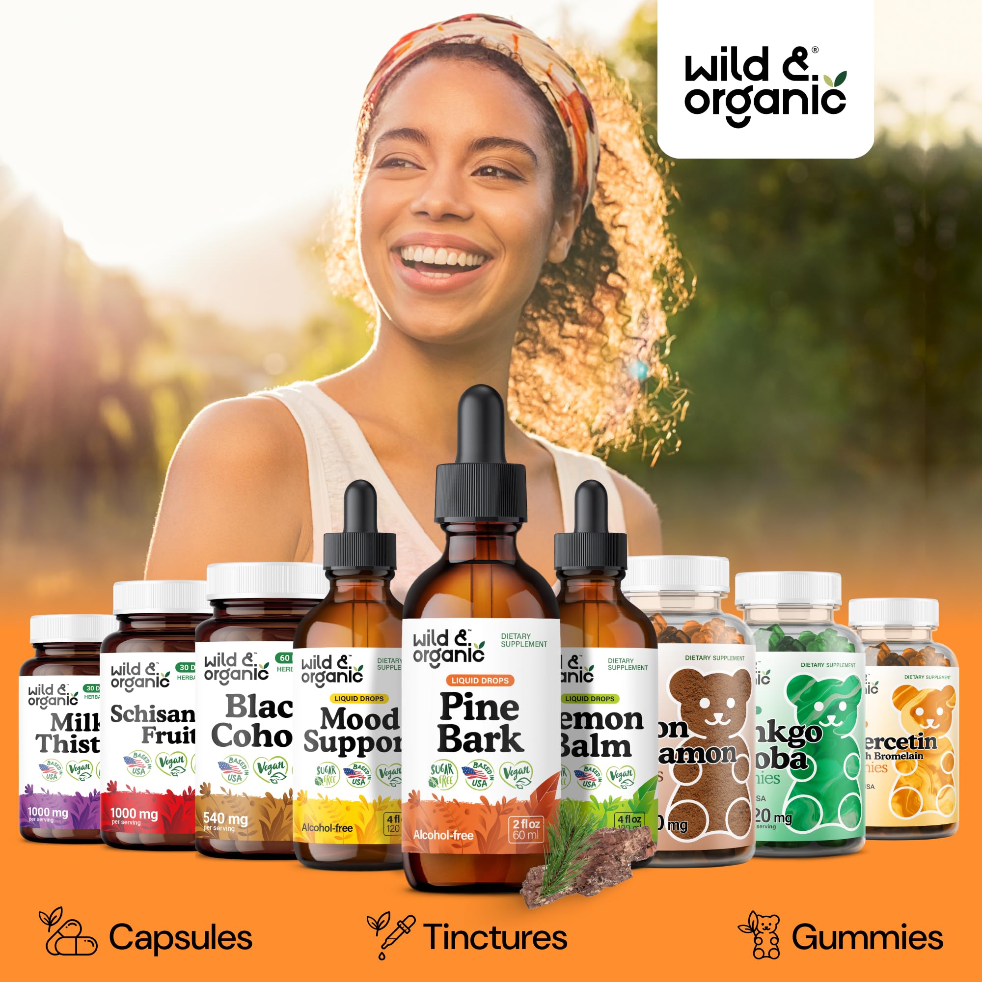 Wild & Organic Pine Bark Extract 360mg in a lifestyle setting