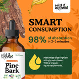 Wild & Organic Pine Bark Extract Tincture 360mg ingredients list