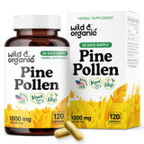 Wild & Organic Pine Pollen Capsules bottle front view