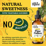 Wild & Organic Pine Pollen Tincture 4 fl. oz. bottle