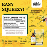 Wild & Organic Pine Pollen Tincture dropper close-up