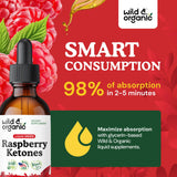 Wild & Organic Raspberry Ketones Tincture label close-up